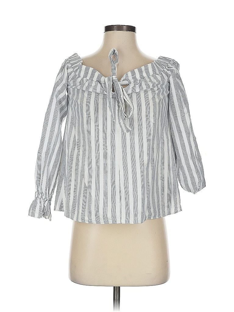 Pre-owned English Factory 3/4 Sleeve Blouse In Blue