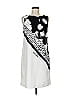 Piazza Sempione 100% Polyester Graphic White Black Casual Dress Size EU (IT) 42 / US 6 - photo 1