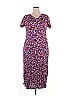 Woman Within 100% Rayon Print Purple Casual Dress Size 18 - photo 1