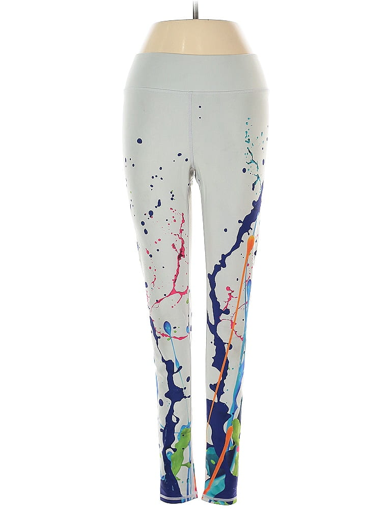 Terez Graphic White Yoga Pants Size S - photo 1
