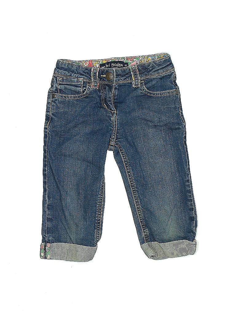 Mini Boden Tropical Blue Jeans Size 5 (big kids) - photo 1