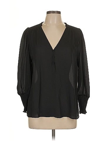 Aqua Long Sleeve Blouse (view 1)