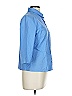 Streetwear Blue 3/4 Sleeve Button-Down Shirt Size L - photo 3