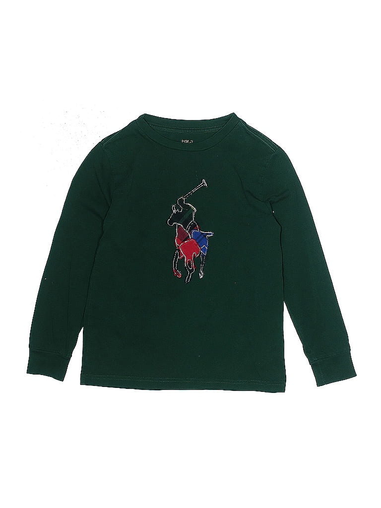 Polo by Ralph Lauren 100% Cotton Green Long Sleeve T-Shirt Size 6 (big kids) - photo 1