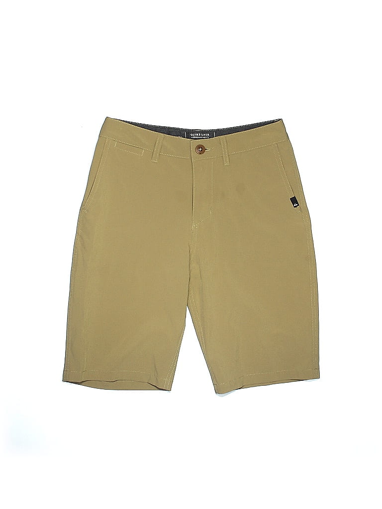Quiksilver Solid Tan Khaki Shorts Size L (big kids) - photo 1