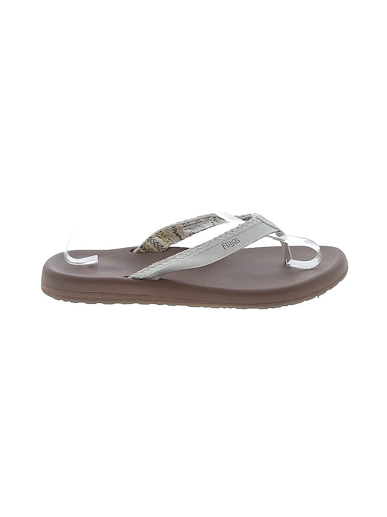 flojos brown flip flops