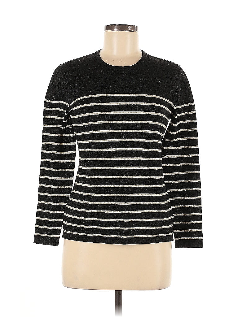 J. MCLAUGHLIN Pre-owned Long Sleeve Top Black Boatneck Tops