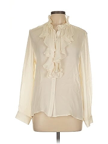 Nili Lotan Long Sleeve Silk Top (view 1)