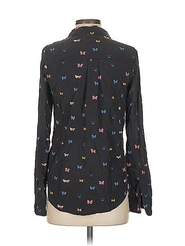 Rails Long Sleeve Silk Top (view 2)