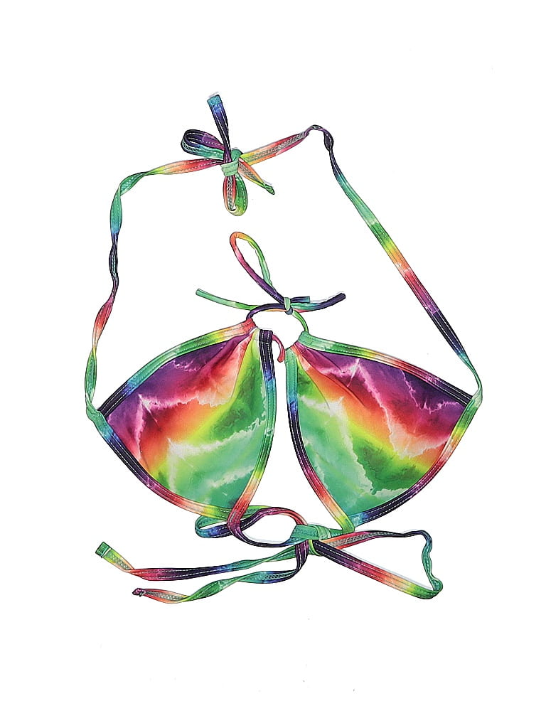 Jamaican Style Tie-dye Green Swimsuit Top Size S - photo 1