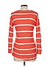 Quinn 100% Acrylic Stripes Orange Pink Pullover Sweater Size M - photo 2