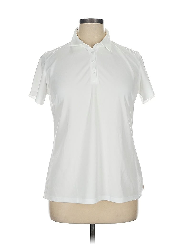 Lady Hagen 100% Polyester White Short Sleeve Blouse Size XL - photo 1