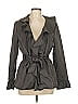 Diane von Furstenberg Gray Trenchcoat Size 12 - photo 1