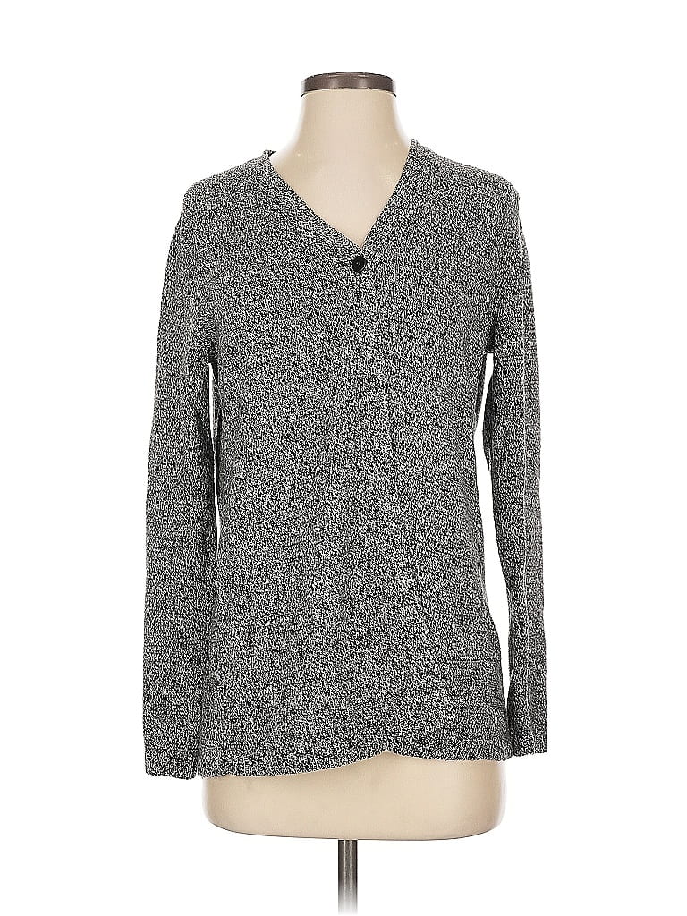 Liz Claiborne 100% Acrylic Gray Cardigan Size S - photo 1