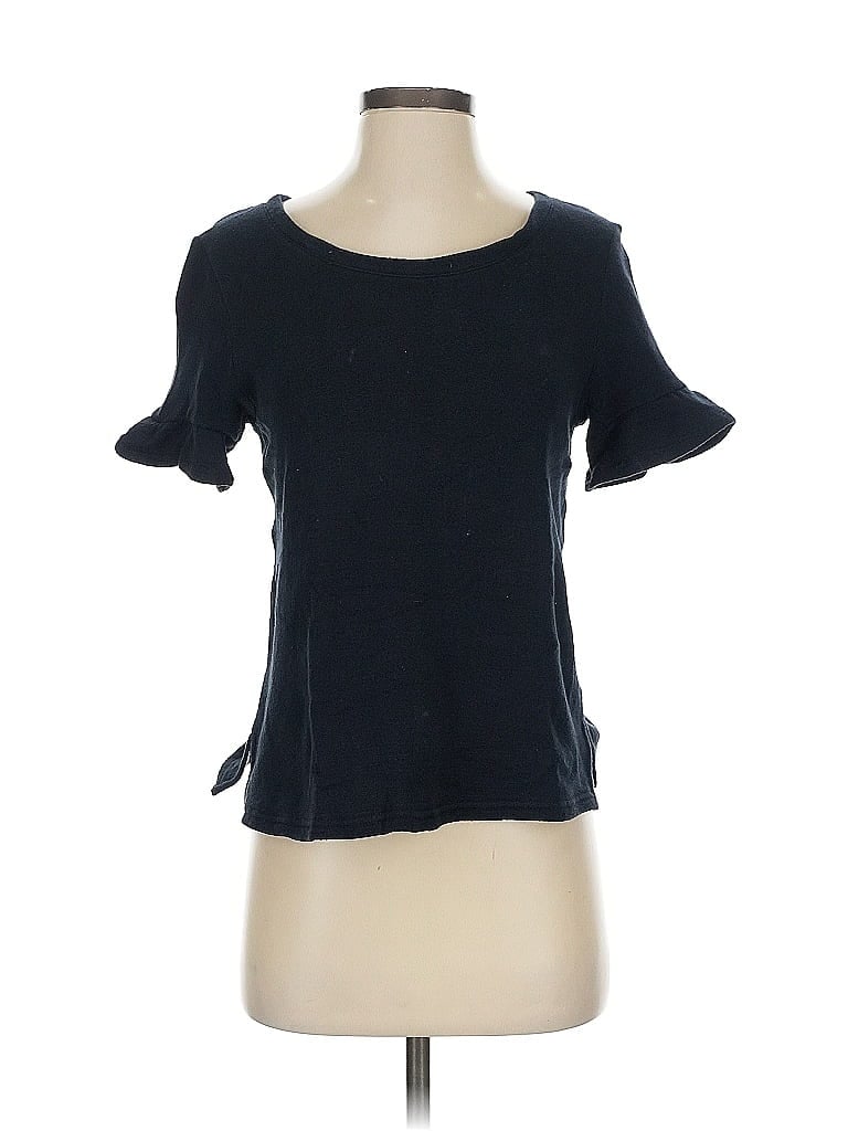 Pre-owned Saturday Sunday Short Sleeve Top Black Sweetheart Neckline Tops