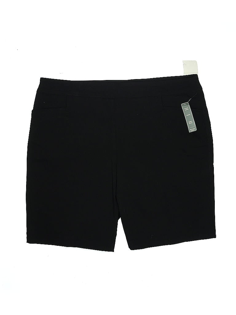 Terra & Sky Solid Black Athletic Shorts Size 16 - photo 1