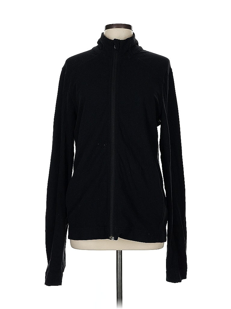 Lululemon Athletica Solid Black Track Jacket Size 8 - photo 1
