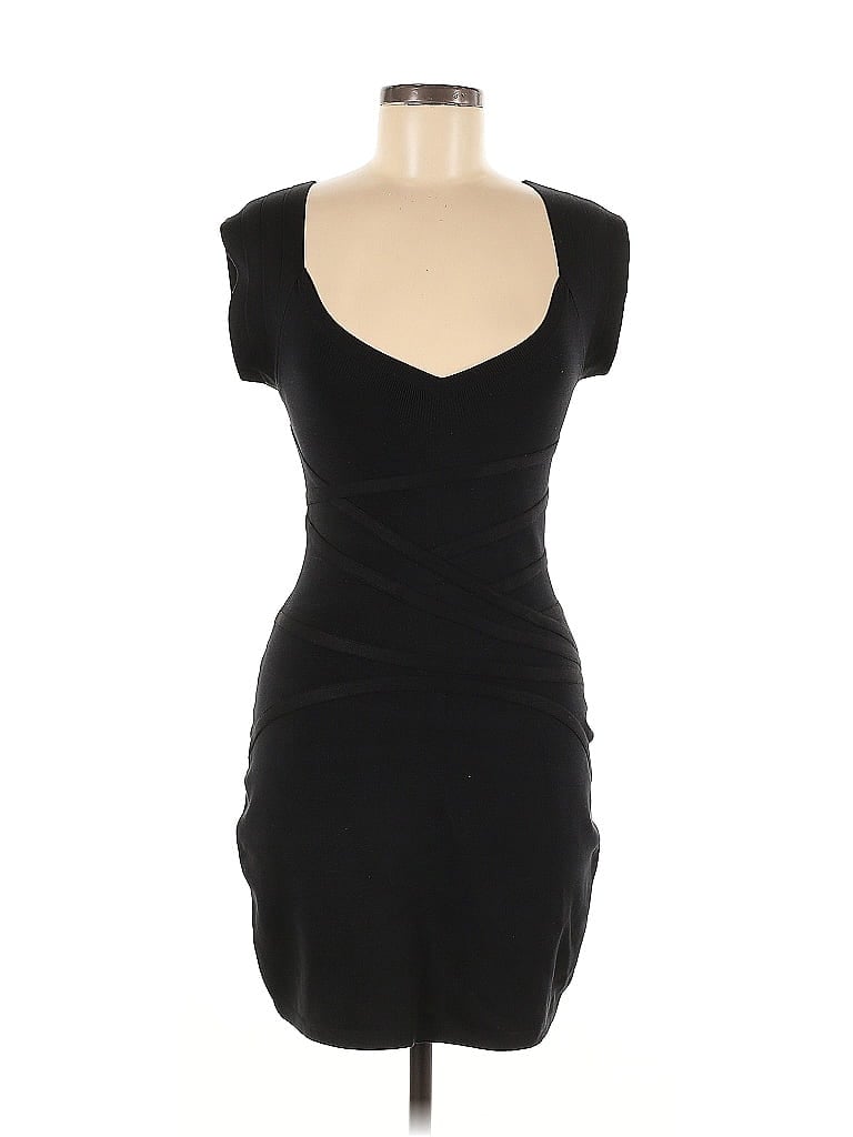 Halston Heritage 100% Silk Black Cocktail Dress Size M - photo 1