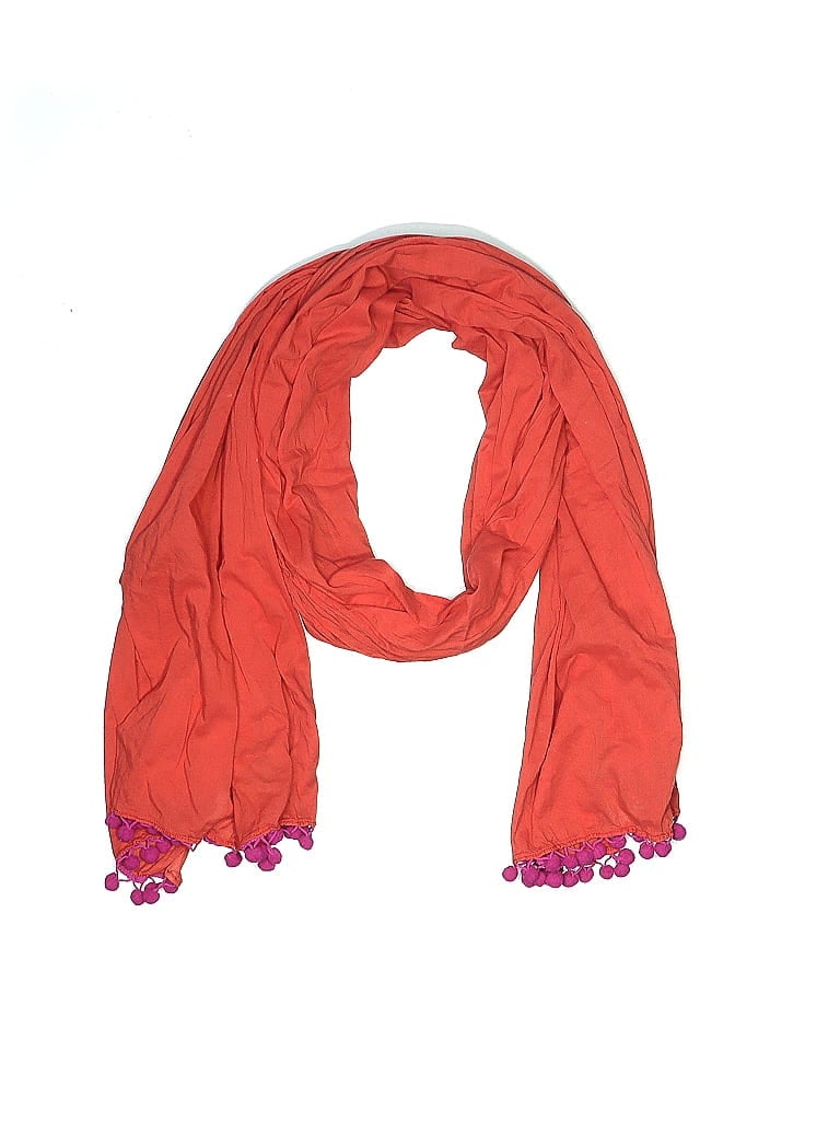 Tory Burch 100% Cotton Orange Red Scarf One size - photo 1