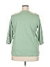 Cj Banks 100% Cotton Green 3/4 Sleeve T-Shirt Size 2X - photo 2