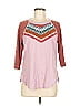 We the Free Pink 3/4 Sleeve Top Size M - photo 1