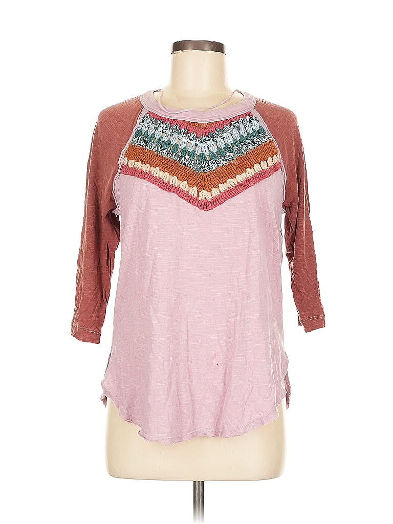 We the Free Pink 3/4 Sleeve Top Size M - photo 1