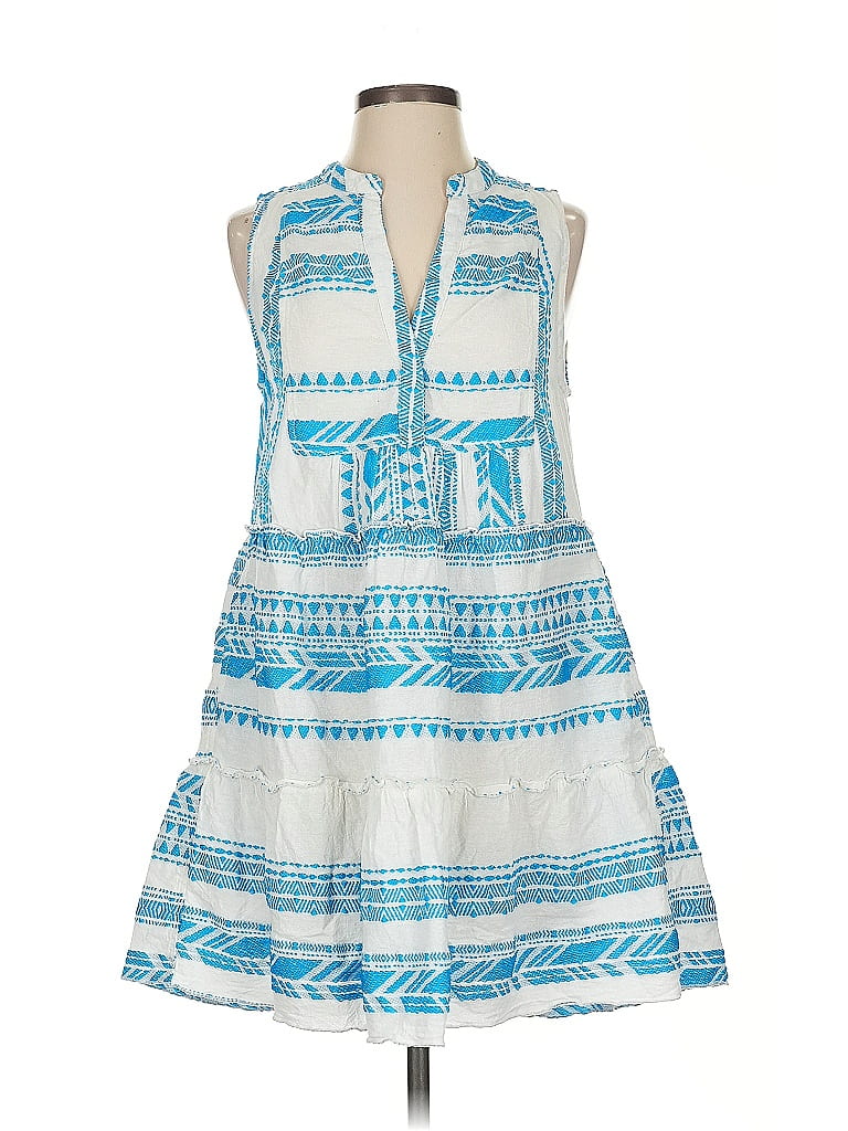 Elan Graphic Blue Casual Dress Size S - photo 1