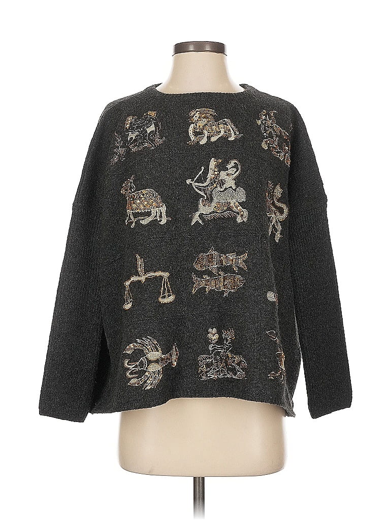 Zara Animal Print Black Pullover Sweater Size S - photo 1