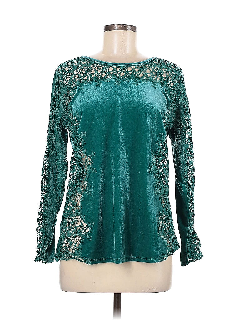 Sundance Teal Long Sleeve Blouse Size M - photo 1