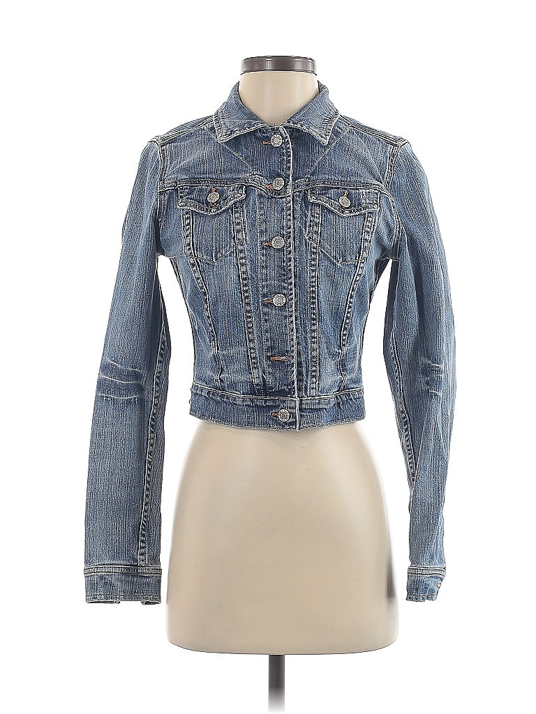 Bebe Blue Denim Jacket Size 5 - photo 1