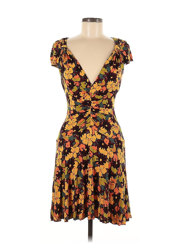 Free People Floral Yellow Cocktail Dress Size M - photo 1