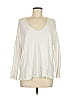 Caryn Vallone 100% Cotton Ivory Long Sleeve T-Shirt Size M - photo 1