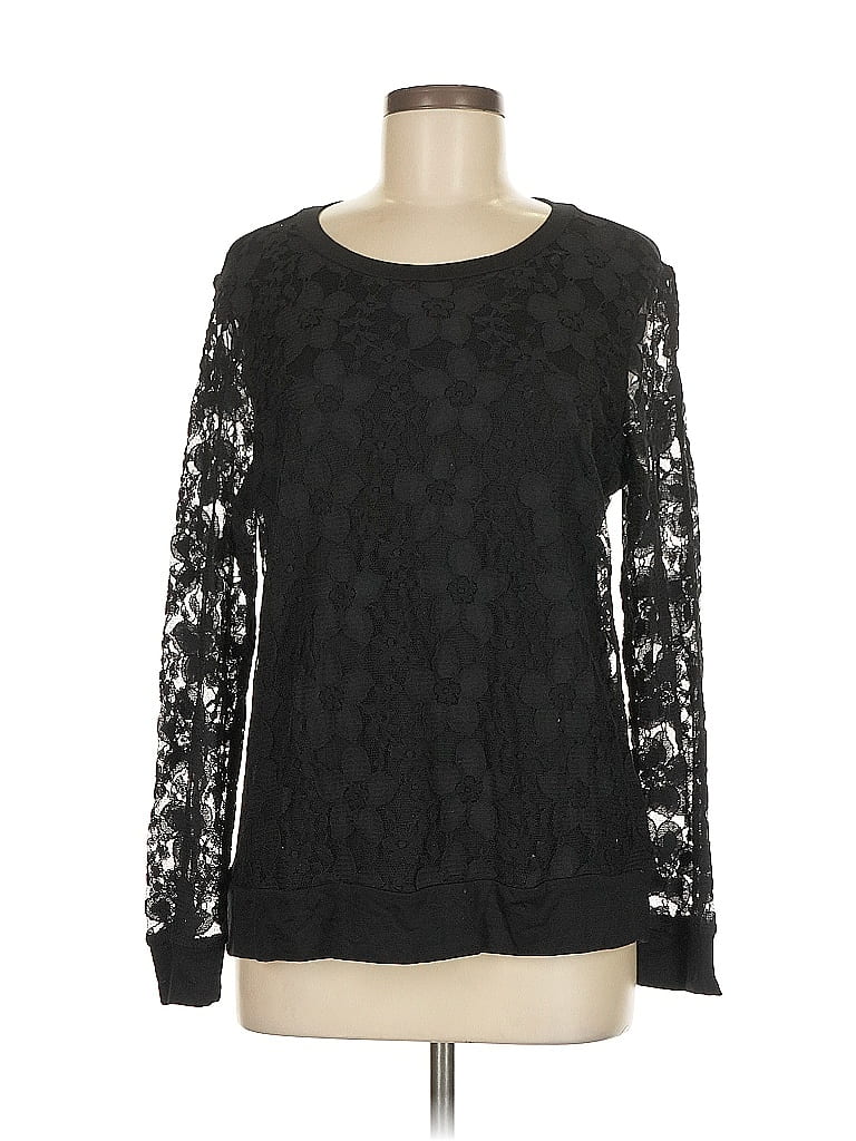 Pre-owned Adrianna Papell Pullover Sweater In Black