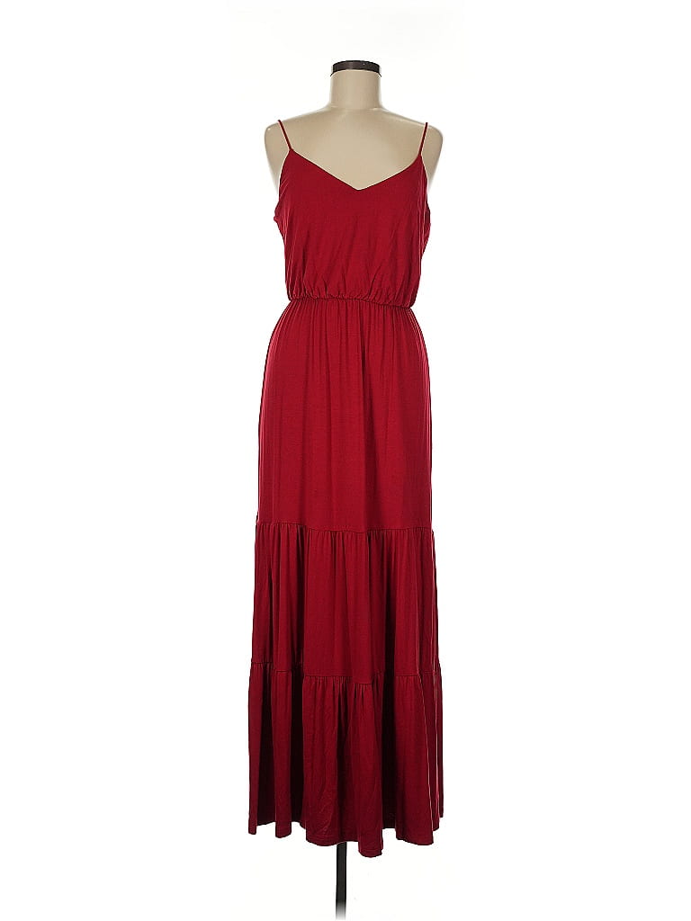All in Favor Burgundy Casual Dress Size M - photo 1