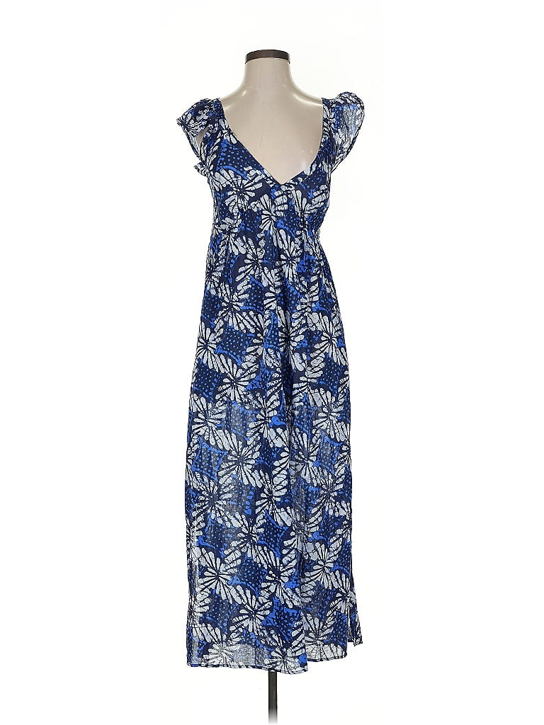 Xirena 100% Cotton Paisley Blue Casual Dress Size XS - photo 1