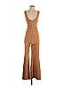 Free People Hearts Brown Orange Jumpsuit Size S - photo 1