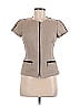 Worth 100% Linen Tan Short Sleeve Top Size 2 - photo 1