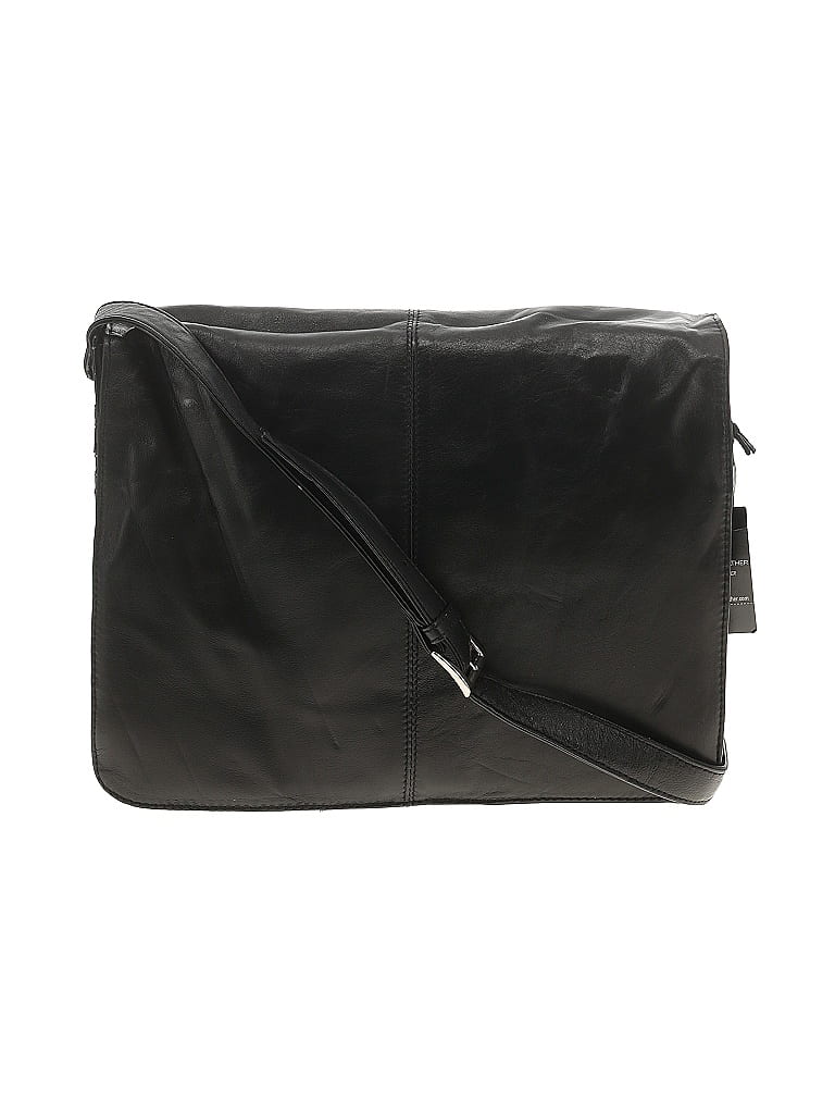 Wilsons Leather 100% Leather Black Leather Messenger One size - photo 1