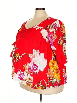 Pink Blush 3/4 Sleeve Blouse (view 1)