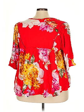 Pink Blush 3/4 Sleeve Blouse (view 2)