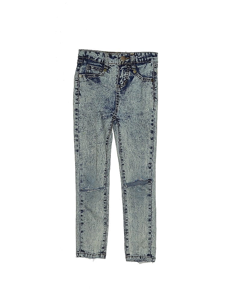 Girls Print Blue Jeans Size 5 (big kids) - photo 1