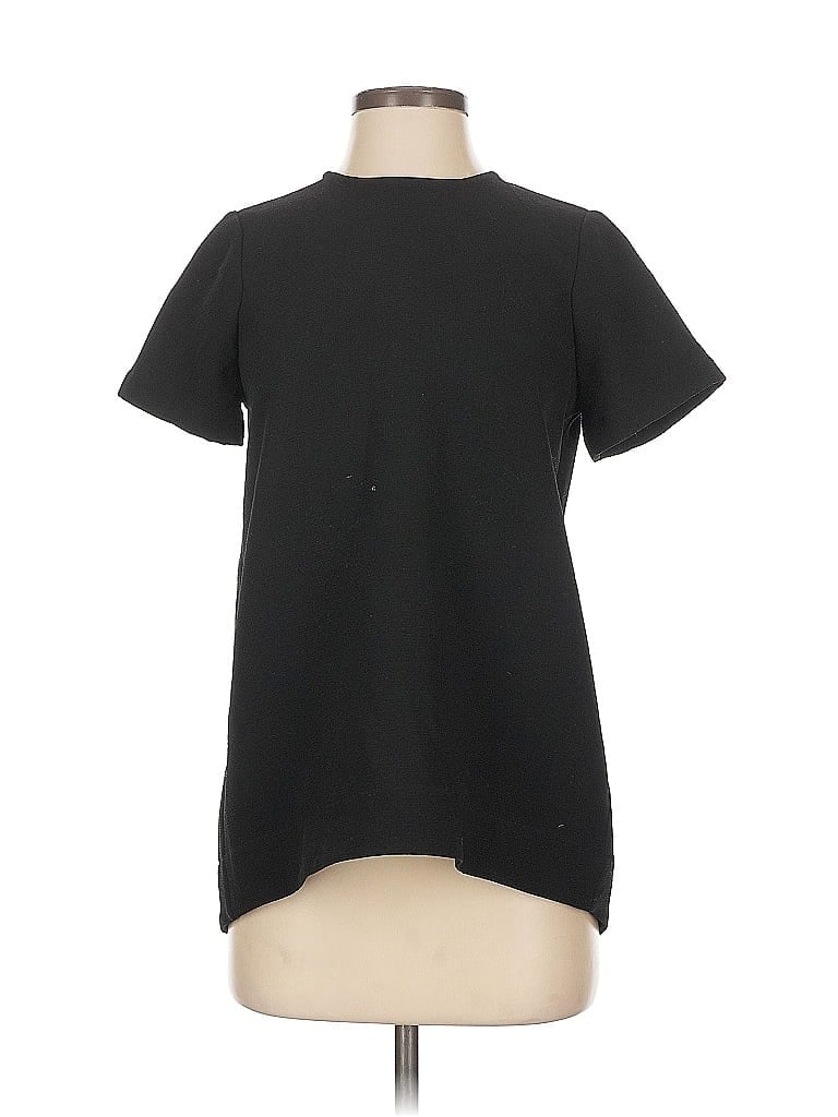 Pre-owned Madewell Short Sleeve Top Black Crew Neck Tops