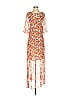 Natalie Martin Print Orange Cocktail Dress Size S - photo 1