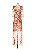 Natalie Martin Print Orange Cocktail Dress Size S - photo 2
