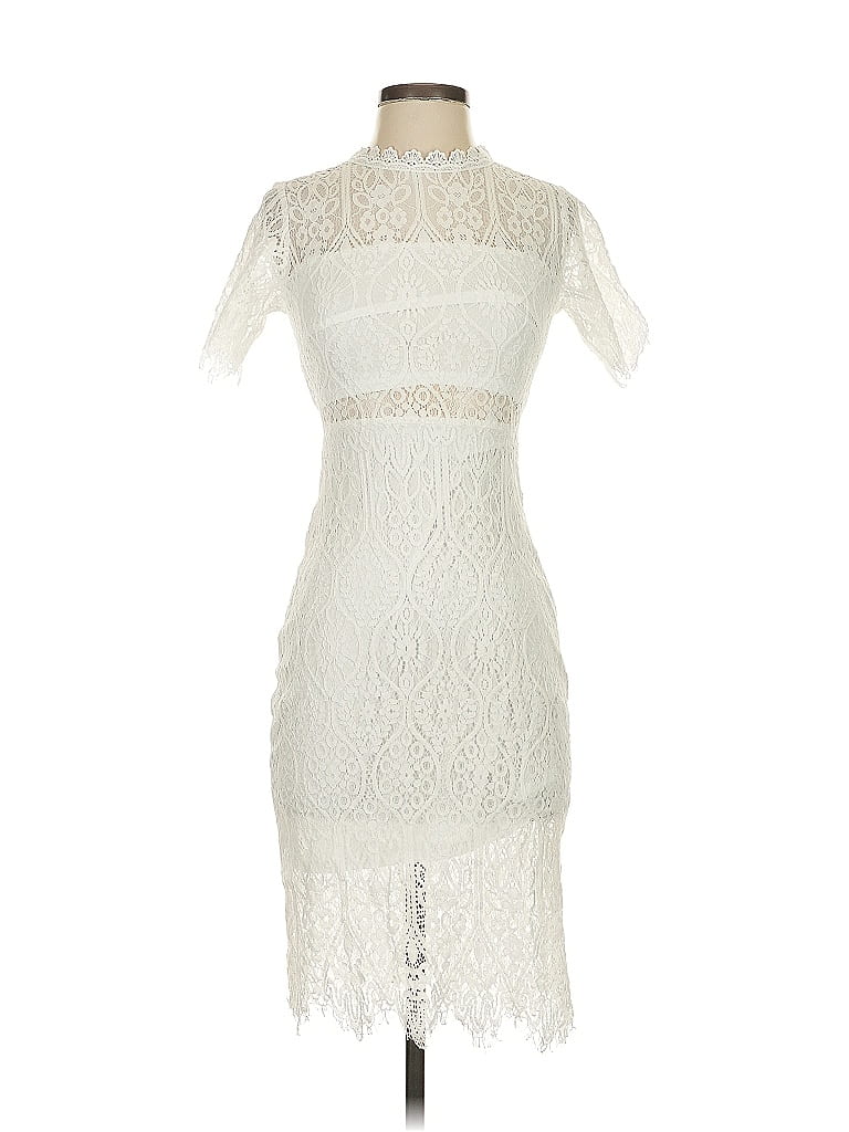 Pre-owned Mi Ami Cocktail Dress In White