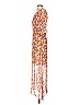 Natalie Martin Print Orange Cocktail Dress Size S - photo 5