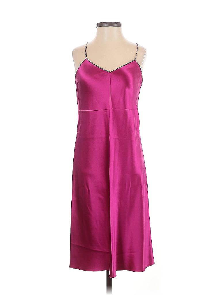 Helmut Lang 100% Silk Solid Purple Cocktail Dress Size XS - photo 1