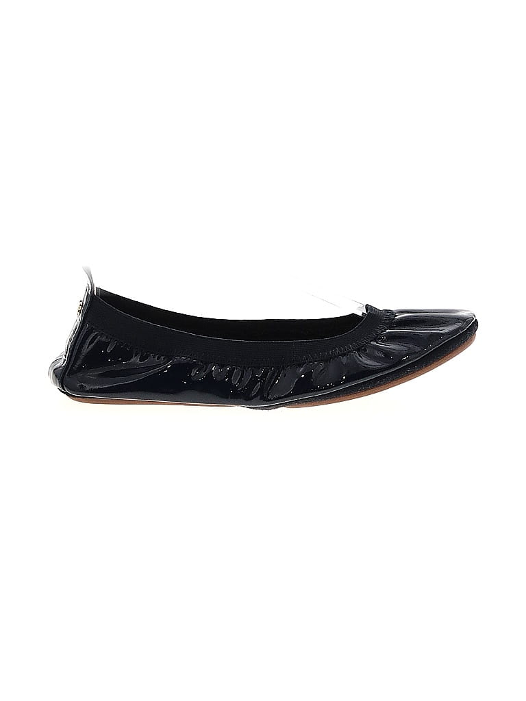 Yosi Samra Black Teal Flats Size 7 - photo 1