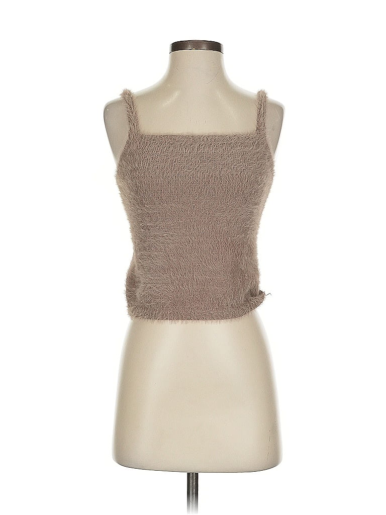 Pre-owned Pink Rose Pullover Sweater In Tan