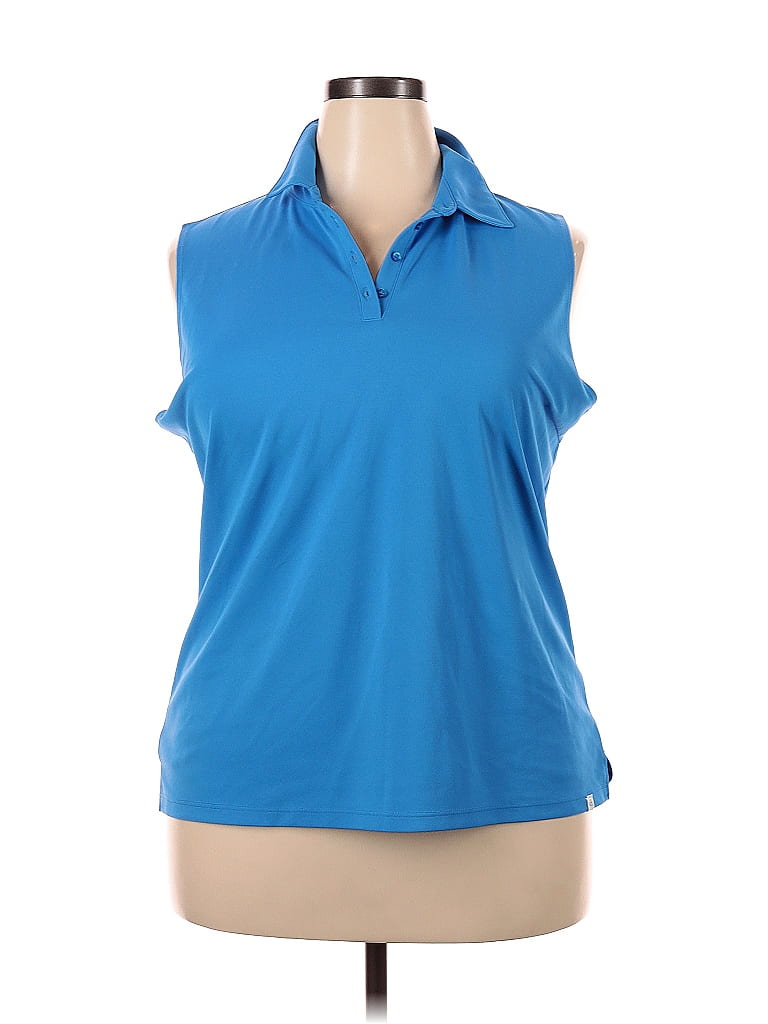 Lady Hagen 100% Polyester Blue Sleeveless Polo Size XXL - photo 1